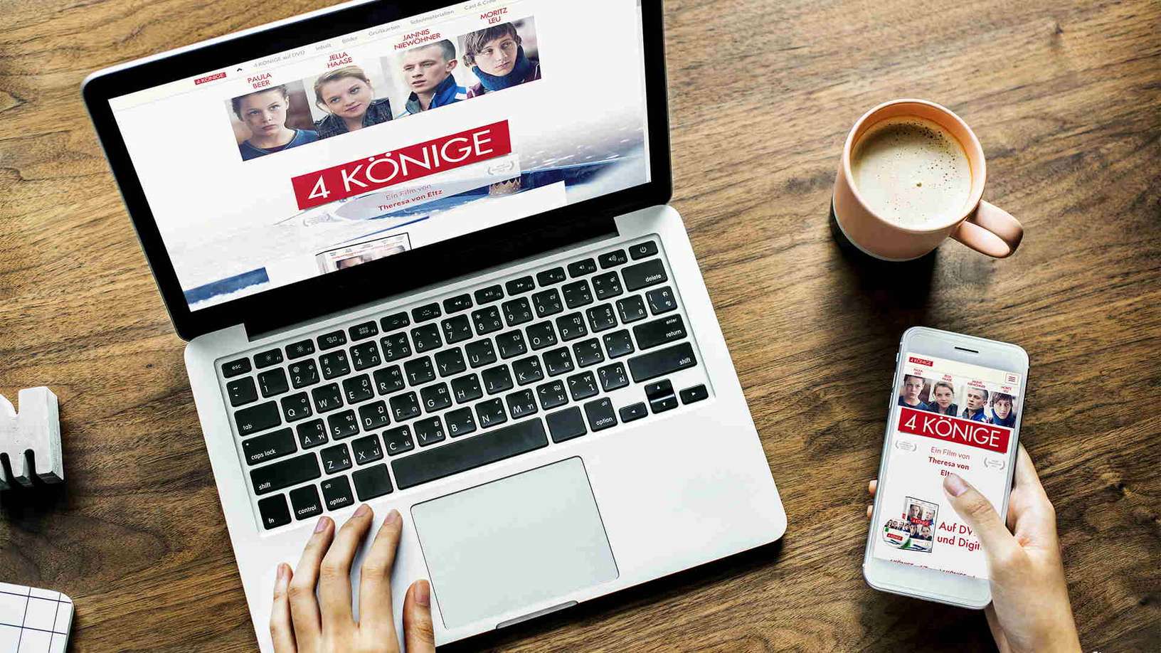 4 Könige Website on Desktop and Mobile