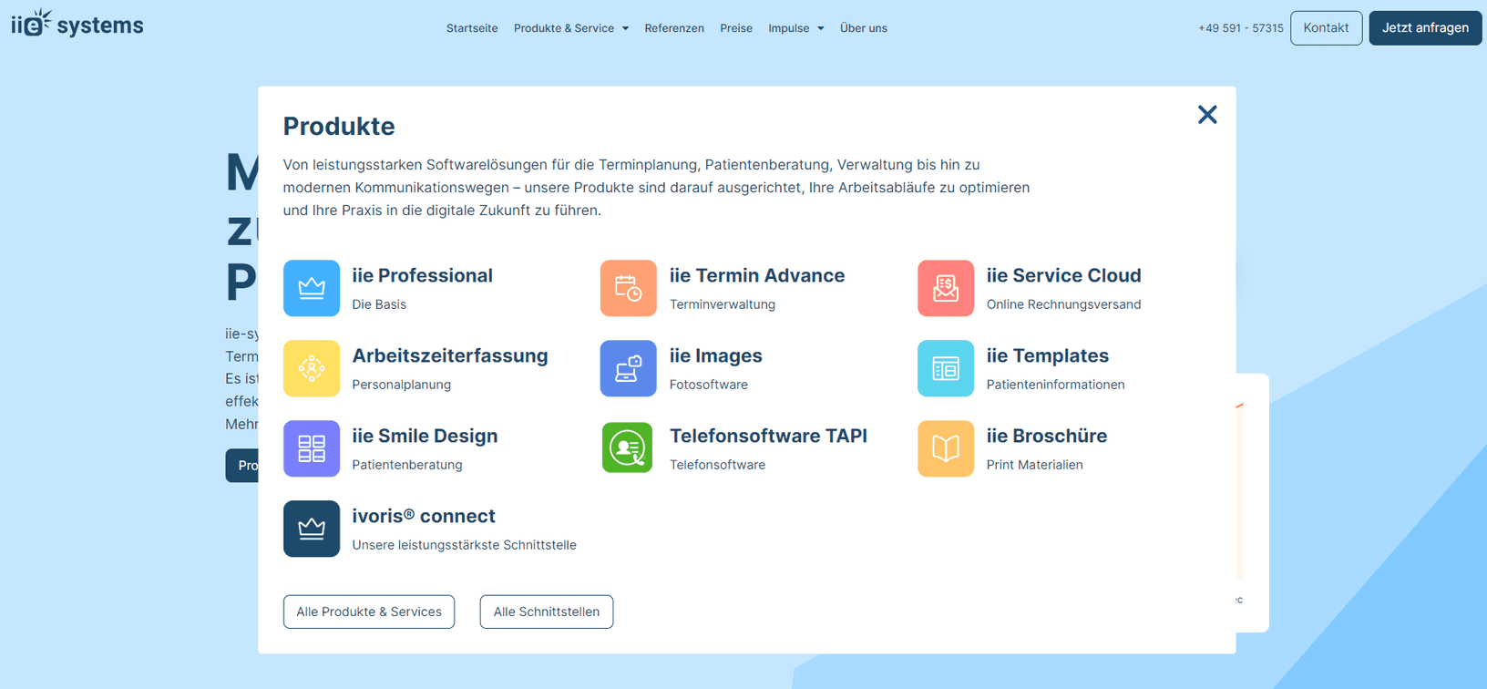 iie systems Mega Menu