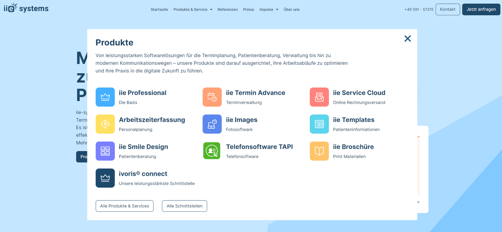 iie systems Mega Menu