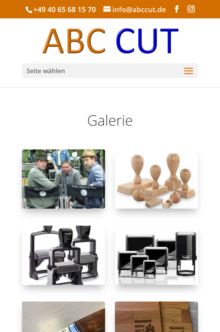 Übersicht der ABCcut Handwerksarbeiten in der Galerie